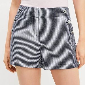 NWT Ann Taylor Loft Sailor Short in Riviera Stripe—Size 14